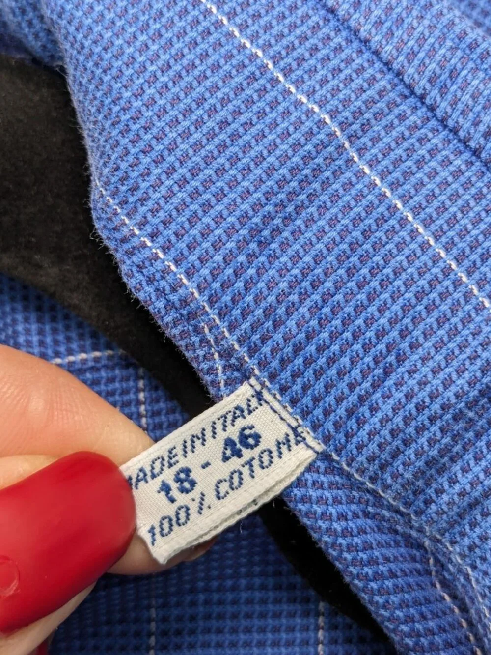 Truzzi Milano Pinstripe Dress Shirt Button‎ Up Old Money Italy Long Sleeve 16/48